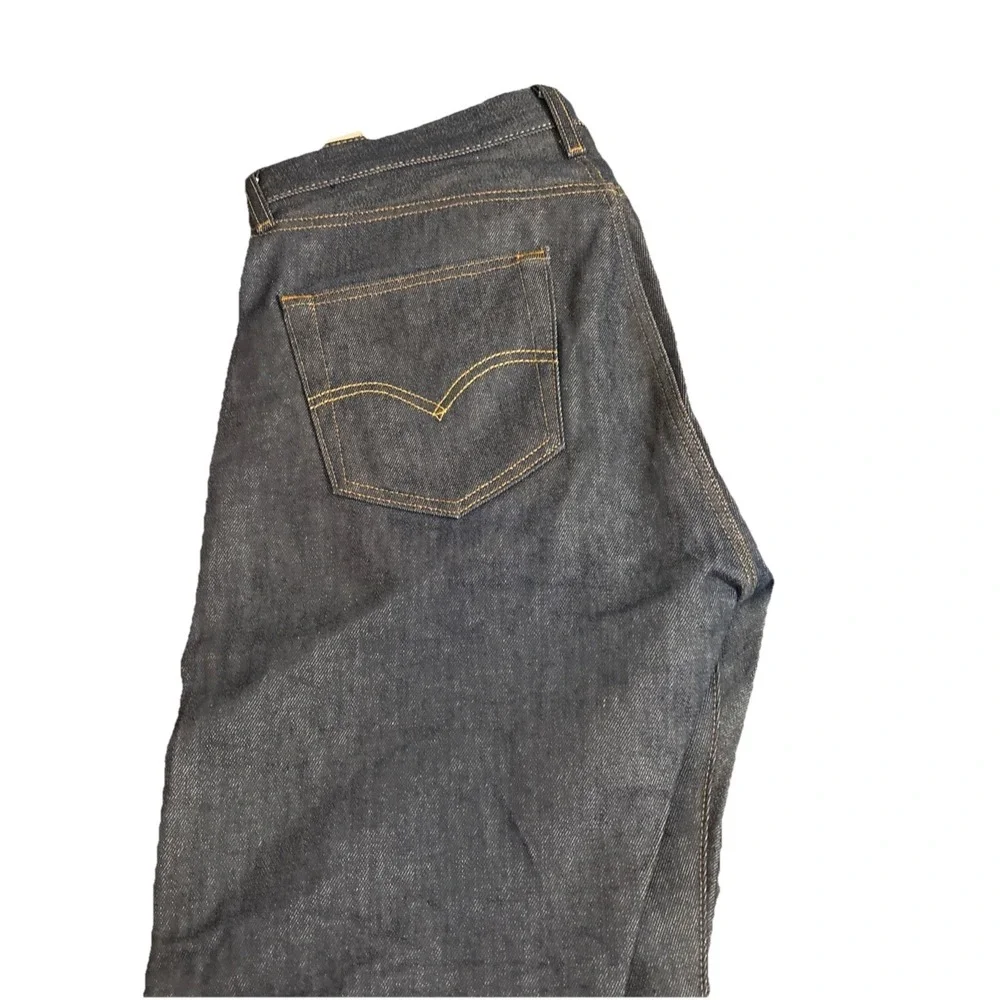 Levis‎ 501 Original Button Fly Jeans 34x29 Pants Rigid Blue Dark Wash Blue